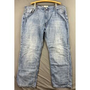Levi's 569 Jeans Mens 44x30 Loose Straight Light Wash Blue Denim Good